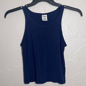 PINK BY VICTORIA’S SECRET SLEEPWEAR BLUE TANK TOP SIZE M